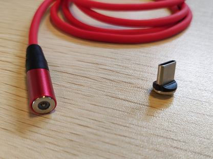 EoZ USB-C充電用やわらかマグネットケーブル（1m 540°回転可能）3本セット/4本セット